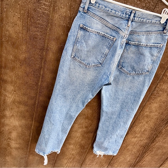 Agolde Riley High Rise Straight Crop Jeans Size 30 - Picture 13 of 14